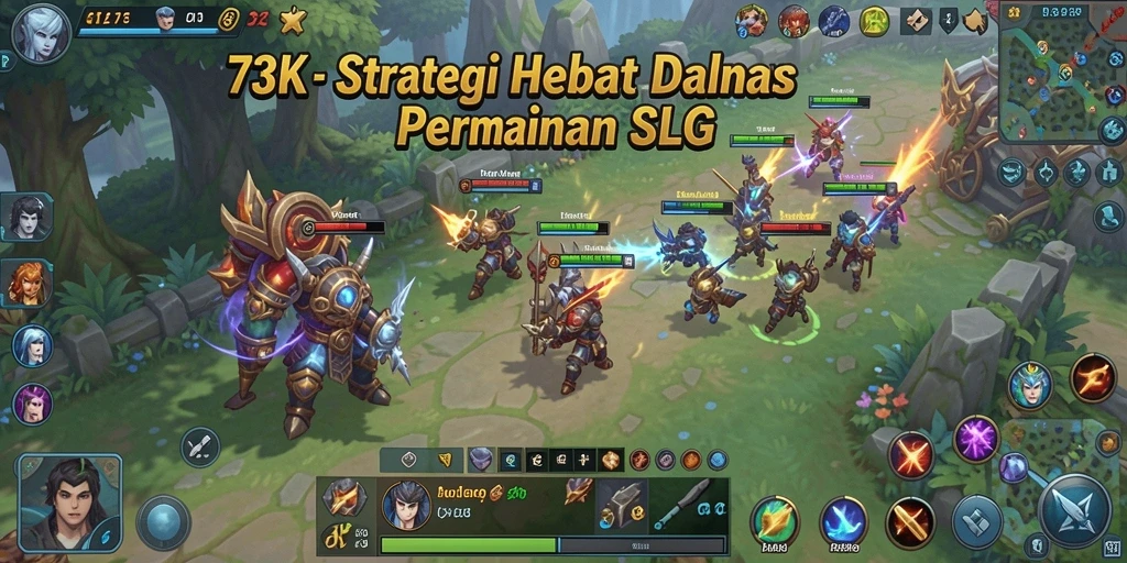 Tampilan gameplay menarik dari 73K yang penuh strategi.