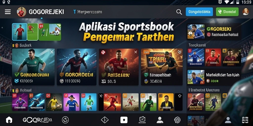 Tangkapan layar GOGOREJEKI menampilkan antarmuka taruhan olahraga yang menarik.