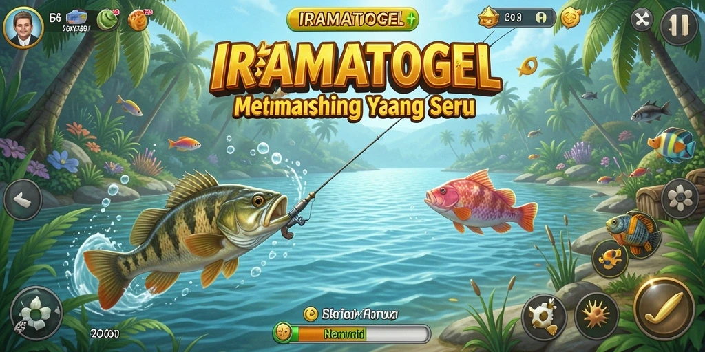 Tangkapan besar dalam gameplay memancing IRAMATOGEL.
