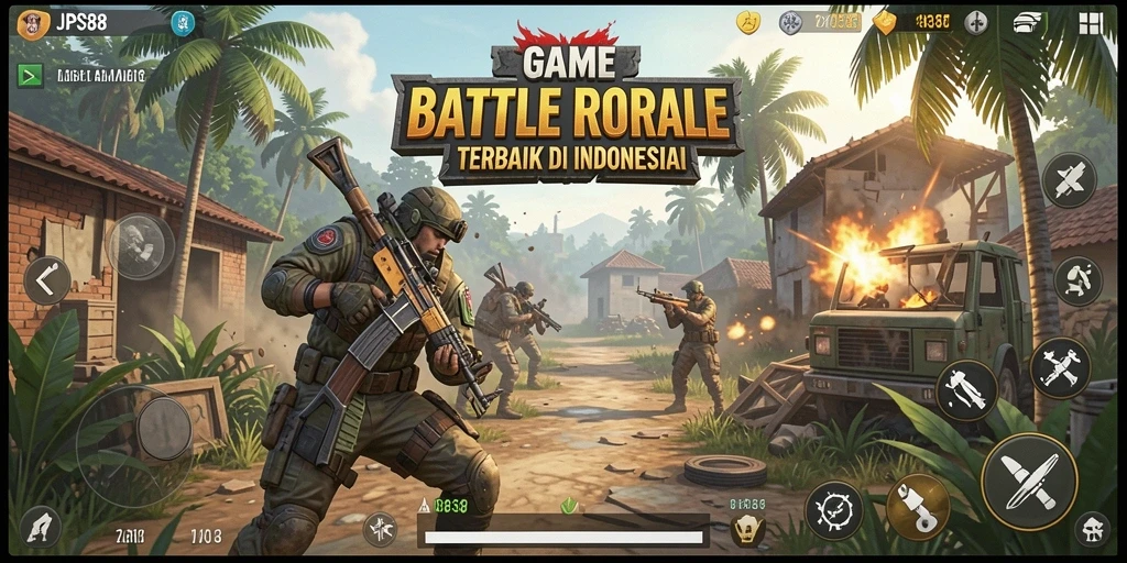 Tangkapan layar gameplay intens di JPS88 Battle Royale.