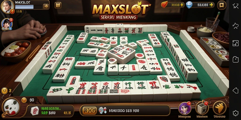 Gameplay menyenangkan dari MAXSLOT dengan ubin Mahjong.