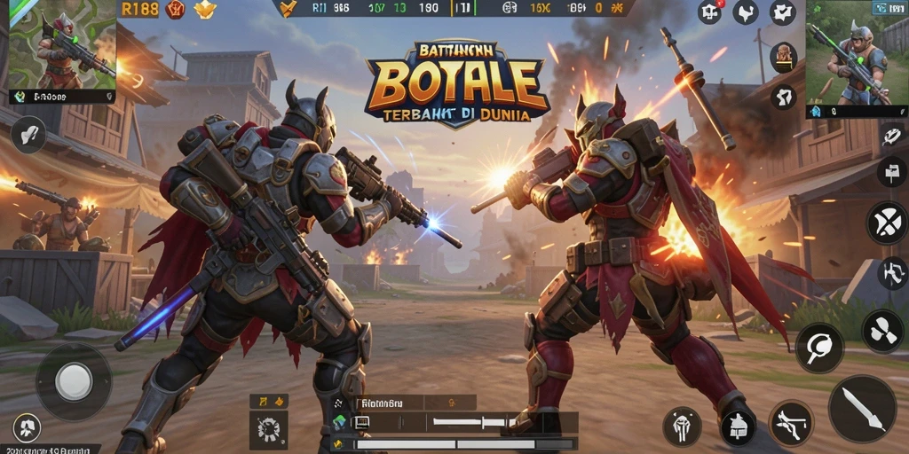Screenshot menampilkan aksi seru gameplay Battle Royale RI188.