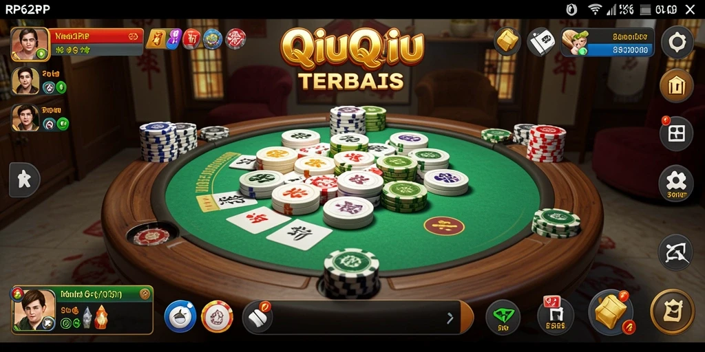 Tampilan gameplay QiuQiu yang seru dan mendebarkan.