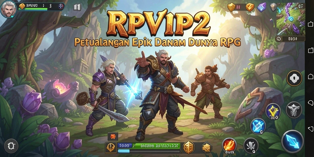 Tampilan gameplay RPVIP2 yang fantastis dan penuh aksi.