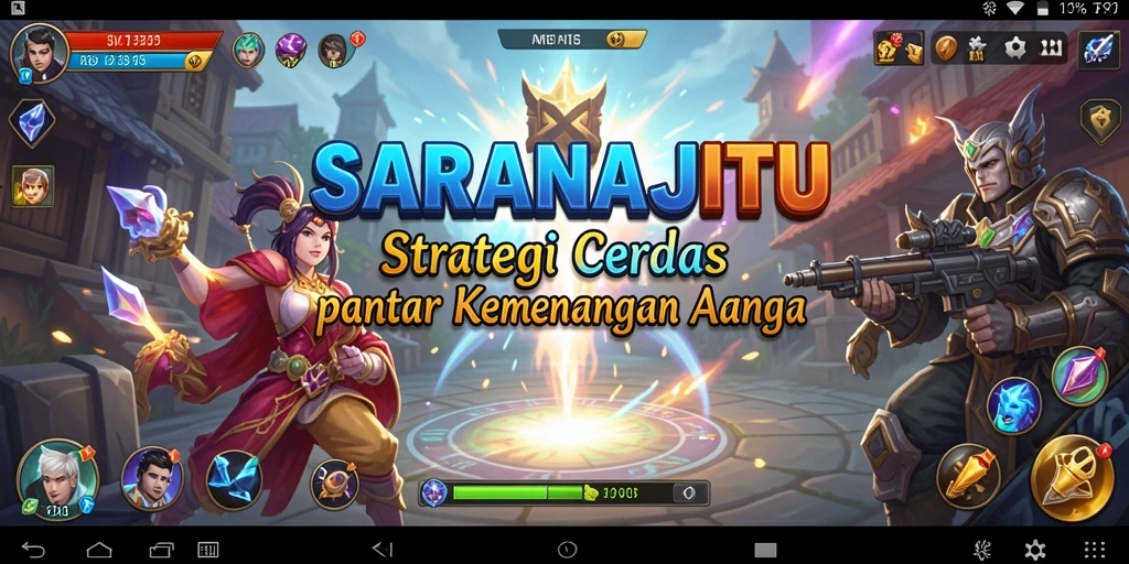 Tampilan gameplay SARANAJITU yang penuh aksi dan strategi.