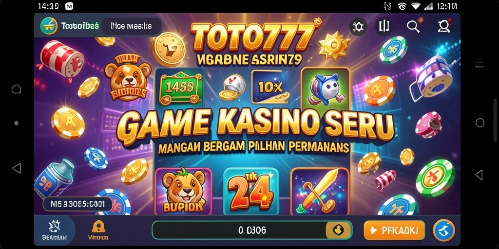Tampilan gameplay Kasino TOTO777 yang menarik dan menghibur.
